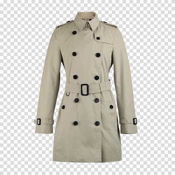 Burberry Windbreaker Outerwear Trench coat Valentino SpA, Autumn and winter coat lapel double-breasted waist cotton transparent background PNG clipart