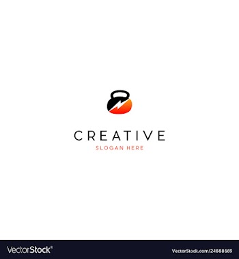Burble power energy bolt creative logo vector image