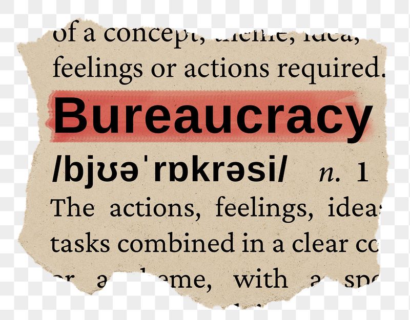 Bureaucracy png word sticker, torn | Free PNG - rawpixel