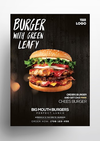 Burger Ad Free PSD Flyer Template