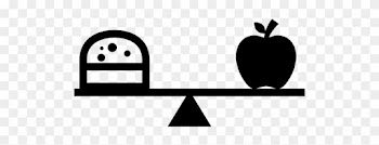 Burger And Apple On A Balancing Scale Free Icon - Food