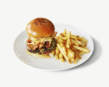 Burger & chips collage element, | Free PSD - rawpixel