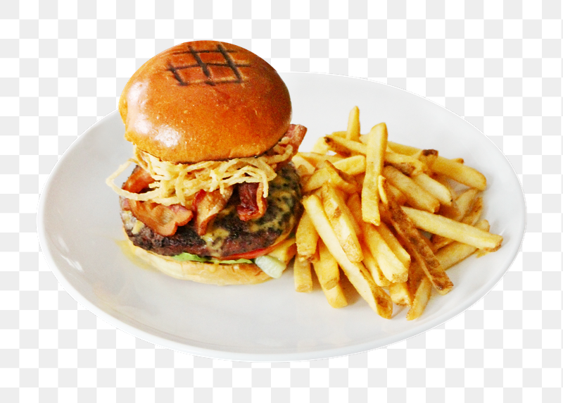 Burger & chips png sticker, | Free PNG - rawpixel