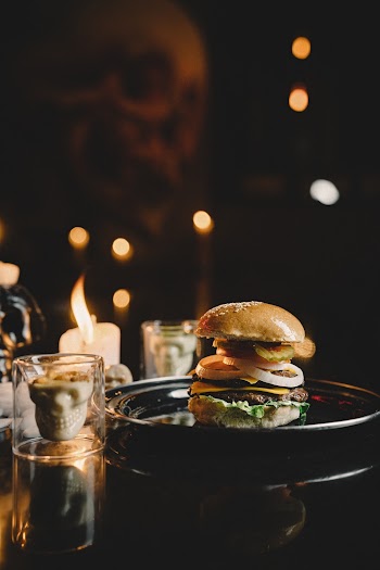 Burger on Plate