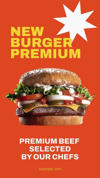 Burger restaurant Instagram story template, | Free Vector Template - rawpixel