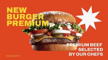 Burger restaurant presentation editable template, | Free PSD Template - rawpixel