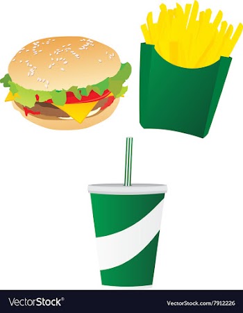 Burger Set vector image
