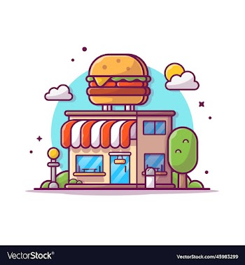 burger shop cartoon