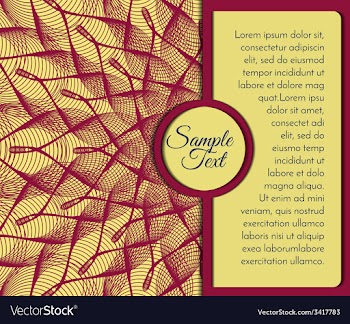 Burgundy card with floral pattern vector image