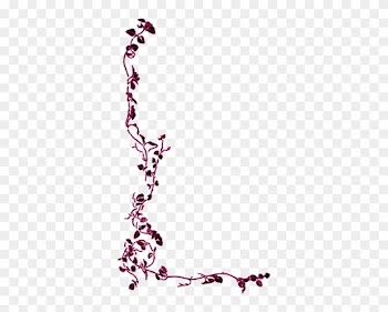 Burgundy Floral Clipart - Plum Border