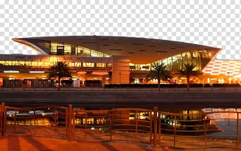 Burj Khalifa Dubai Marina Mall of the Emirates Roads and Transport Authority Dubai Metro, Dubai Grand Hotel night FIG. transparent background PNG clipart