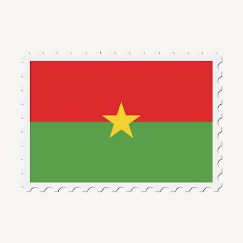 Burkina Faso flag clipart, postage | Free Vector - rawpixel