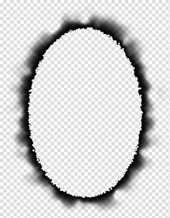 Burned Edges I s, oval black digital frame transparent background PNG clipart