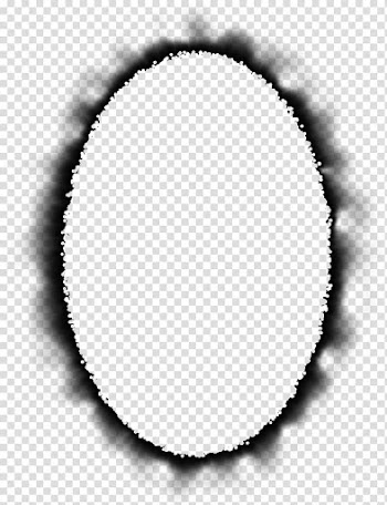 Burned Edges I s, oval black frame art transparent background PNG clipart