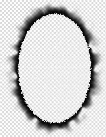 Burned Edges I s, oval black frame transparent background PNG clipart