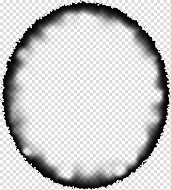 Burned Edges I s, round black frame art transparent background PNG clipart