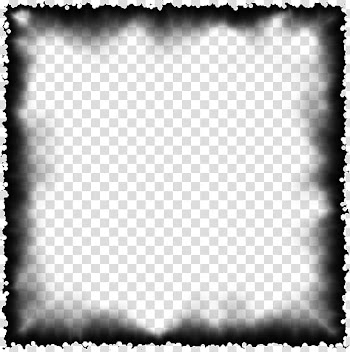 Burned Edges I s, square black and gray frame transparent background PNG clipart