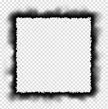 Burned Edges I s, square black frame illustration transparent background PNG clipart