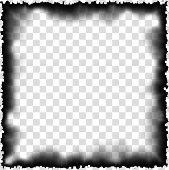 Burned Edges I s, squared black frame artwork transparent background PNG clipart