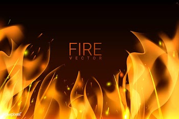 Burning fire background | Free stock vector - 591776
