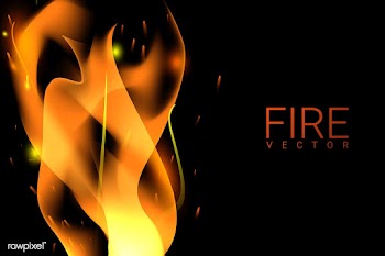 Burning fire background | Free stock vector - 591813