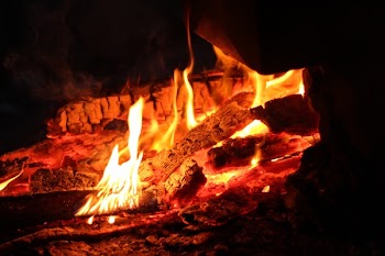 Burning Firewood