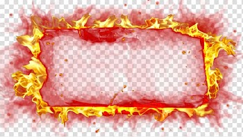Burning , Flame Light , Flame effects Borders transparent background PNG clipart