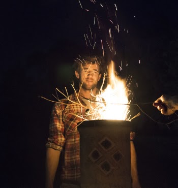 Burning Woods in the Dark