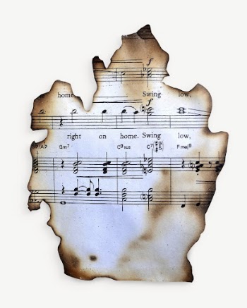 Burnt music note collage element | Free PSD - rawpixel
