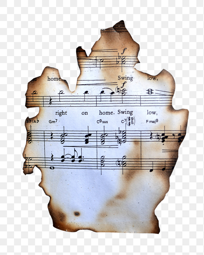 Burnt music note png sticker, | Free PNG - rawpixel