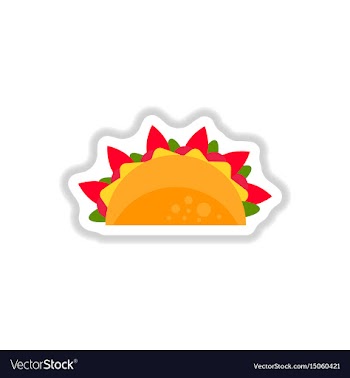 Burrito falafel wrap pita bread vector image
