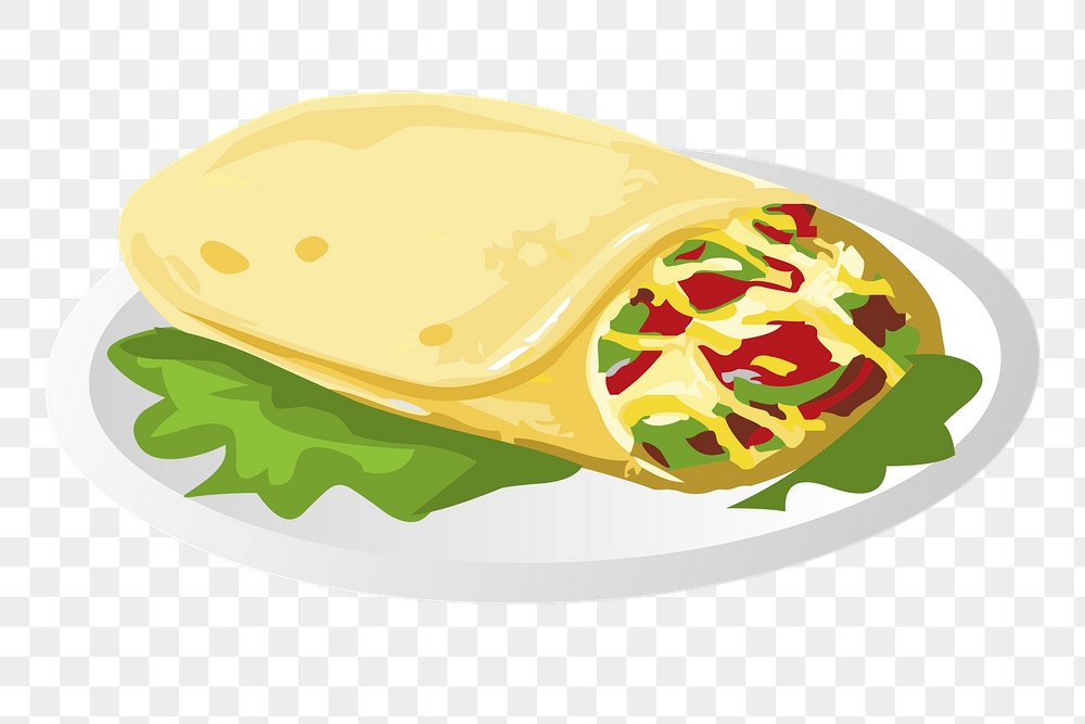 Burrito png sticker Mexican food | Free PNG - rawpixel