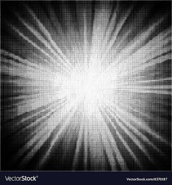 Burst halftone background vector image
