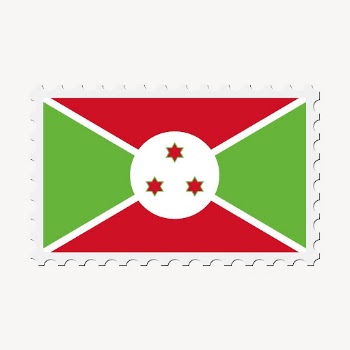 Burundi flag clipart, postage stamp | Free Vector - rawpixel