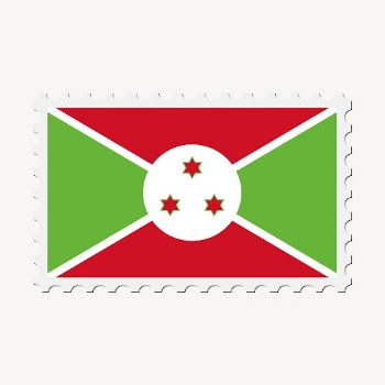 Burundi flag collage element, postage | Free PSD - rawpixel