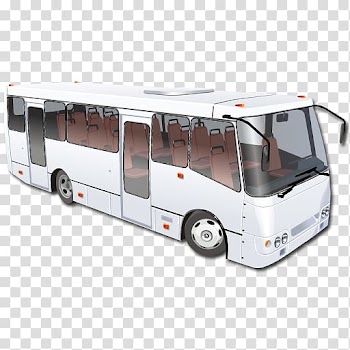 Bus Illustration, Painted white bus transparent background PNG clipart