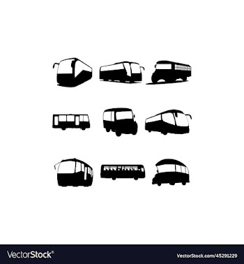 bus school transportation set collection design