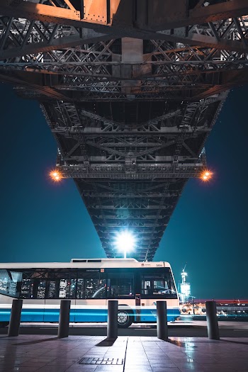 Bus Under A Bridge