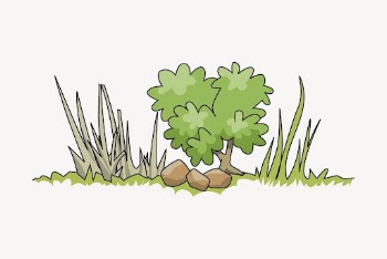 Bush collage element, nature illustration | Free PSD - rawpixel