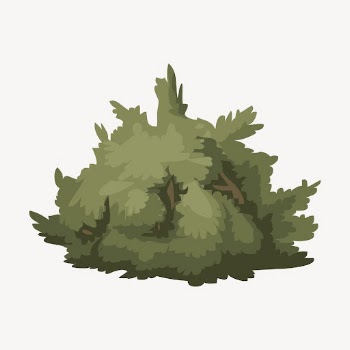 Bush collage element, nature illustration | Free Vector - rawpixel