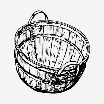 Bushel basket drawing, object vintage | Free Photo - rawpixel