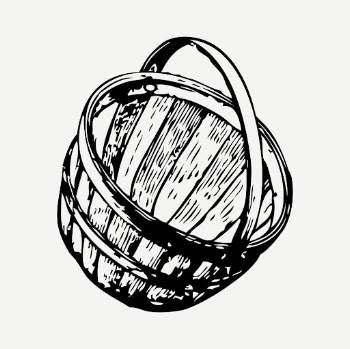 Bushel basket drawing, vintage object | Free PSD - rawpixel