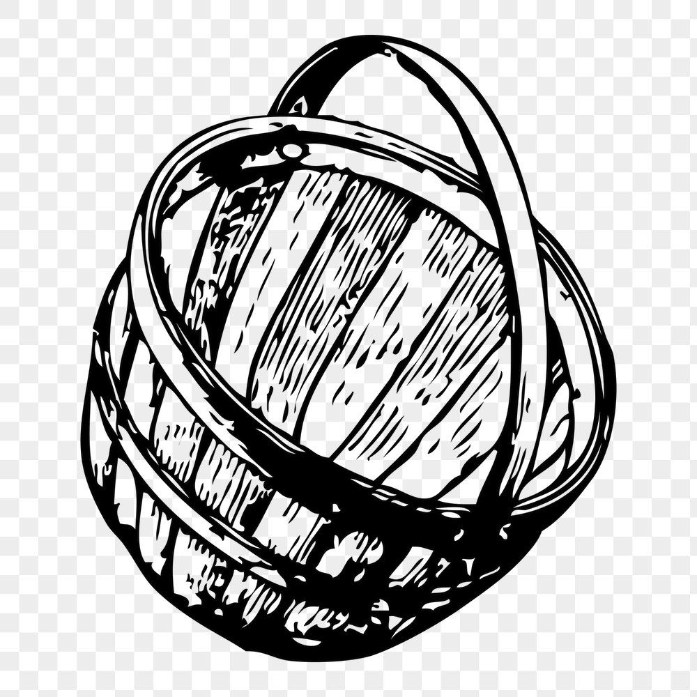 Bushel basket png sticker, vintage | Free PNG - rawpixel
