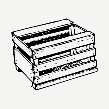 Bushel crate drawing, vintage object | Free PSD - rawpixel