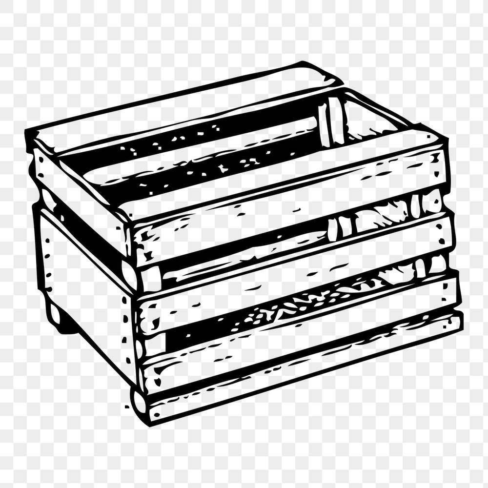 Bushel crate png sticker, vintage | Free PNG - rawpixel