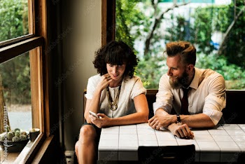 Business agreement deal at coffee shop