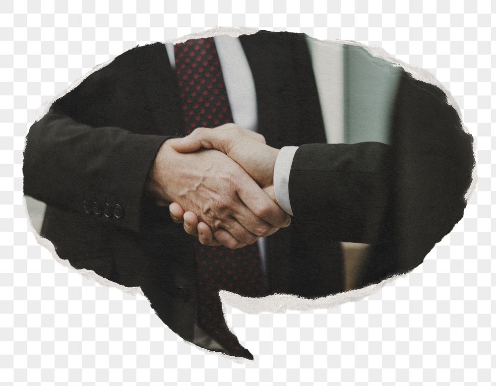 Business agreement png, handshake speech | Free PNG - rawpixel