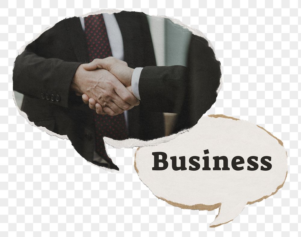 Business agreement png, handshake speech | Free PNG - rawpixel