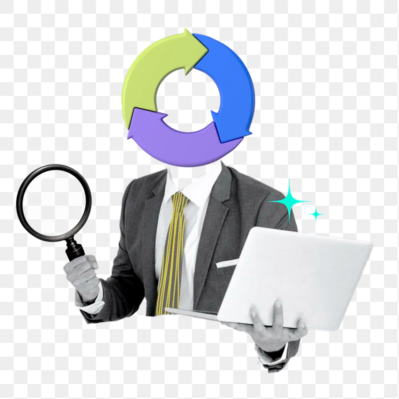 Business analyst png sticker, pie | Free PNG - rawpixel