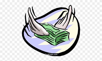 Business And Finance Flying Money Royalty Free Vector - Flying Money Clipart